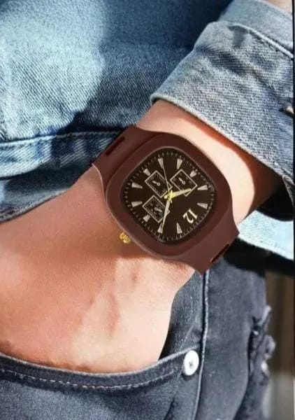 Men's Black Plastic Analogue Watch Lightweight Casual Wear