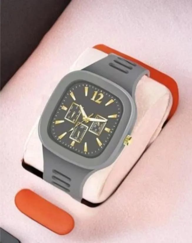 Men's Black Plastic Analogue Watch Lightweight Casual Wear