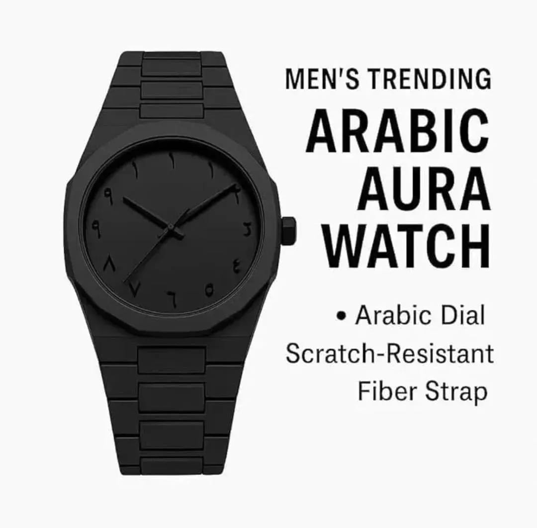 Men's Black Plastic Analogue Watch Lightweight Casual Wear