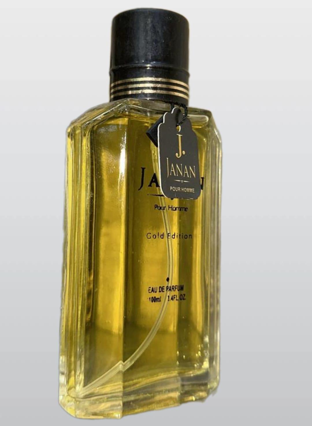 Janan Pour Homme Gold Perfume Black Gold Packaging