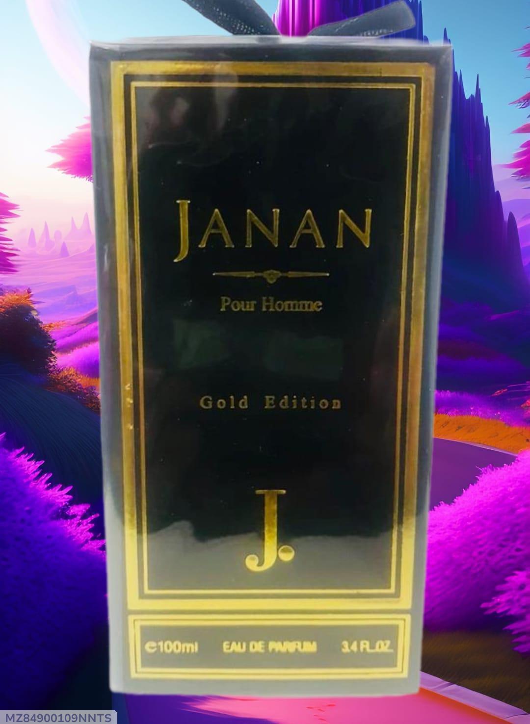 Janan Pour Homme Gold Perfume Black Gold Packaging