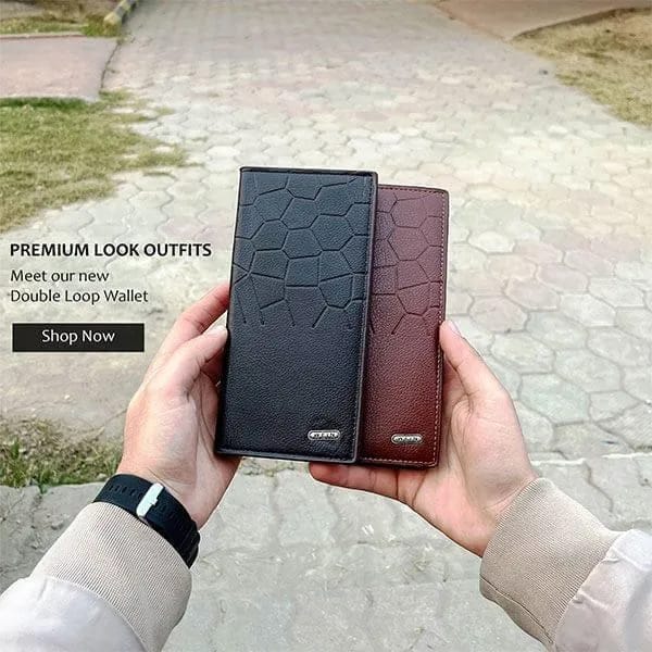 Premium Leather Wallet for Men - Dark Brown, Tan, Black